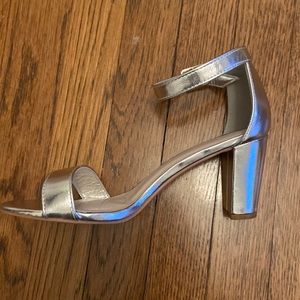 David’s Bridal Arya SilverBlock Heels
